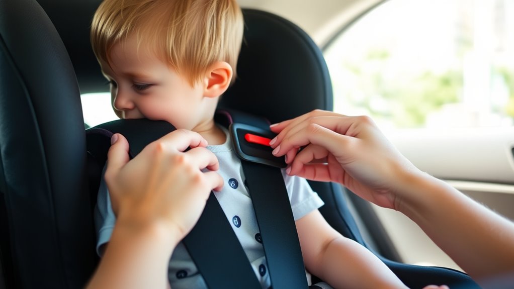 adjust car seat straps