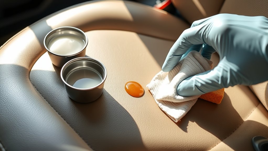 remove grease from seats